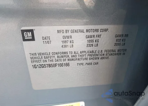 2008 Chevrolet Malibu Ls из США, поврежденный, VIN 1G1ZG57B58F166166